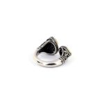 Byzantine Ring with Green Turquoise Doublet Stone - 925 Sterling Silver Gold Plated - Image 5