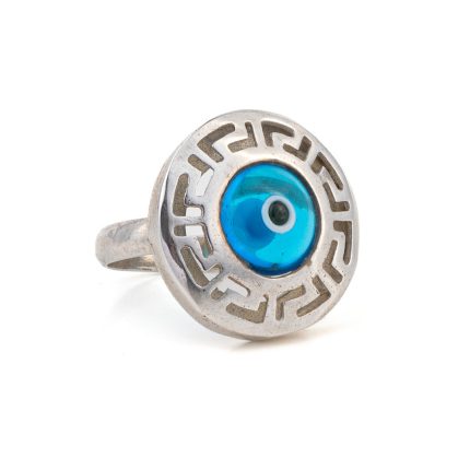 Meandros Evil Eye Ring - 925 Sterling Silver
