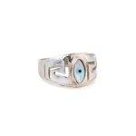 Meandros Fildisi Eye Ring - 925 Sterling Silver