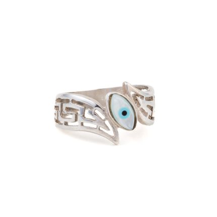 Fildisi Evil Eye Meander Ring - 925 Sterling Silver
