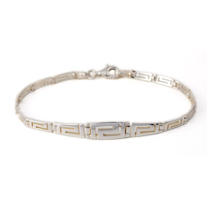 Meander Link Bracelet – 925 Sterling Silver - Image 1