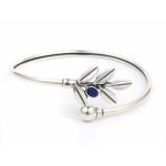 Sterling Silver Gold Plated Bracelet With Olive Leaves - Image 3