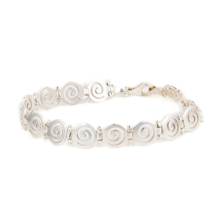 Sterling Silver Bracelet with Spiral design - Image 1