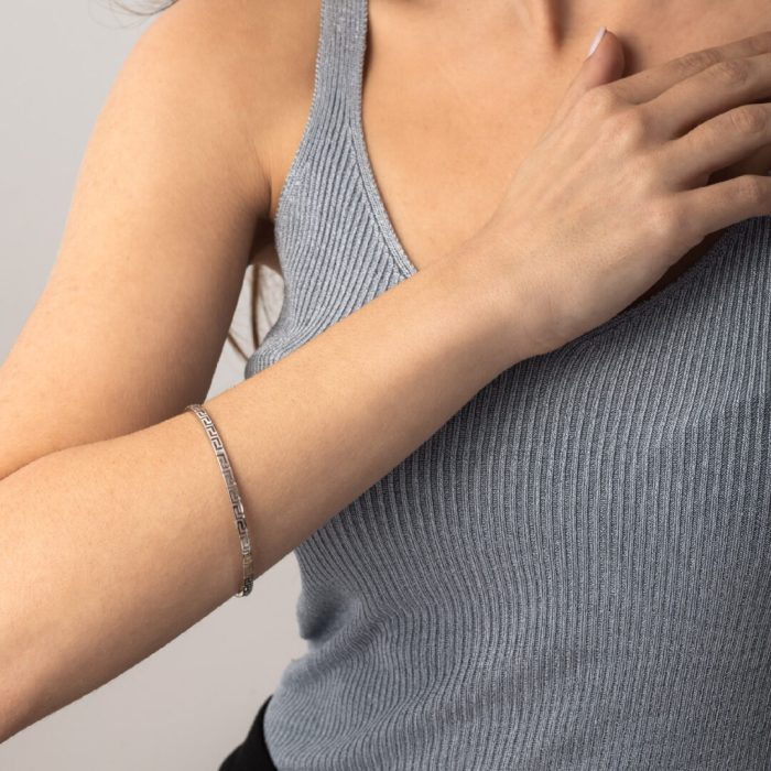 Βραχιόλι Bangle Μαίανδρος - Ασήμι 925 Επιχρυσωμένο - Image 6