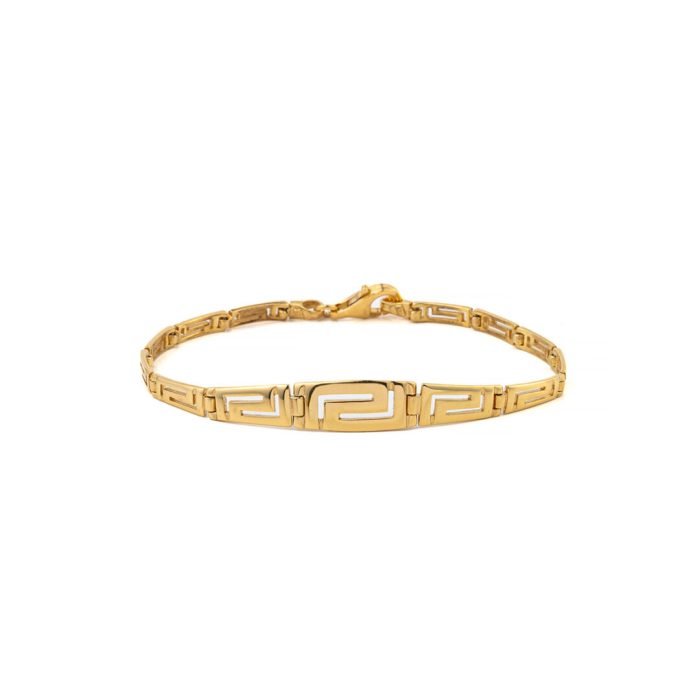 Greek Key Bracelet  – Gold Plated - Image 1