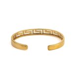 Greek Key Cuff Bracelet - Sterling Silver and Gold Plated - Image 4