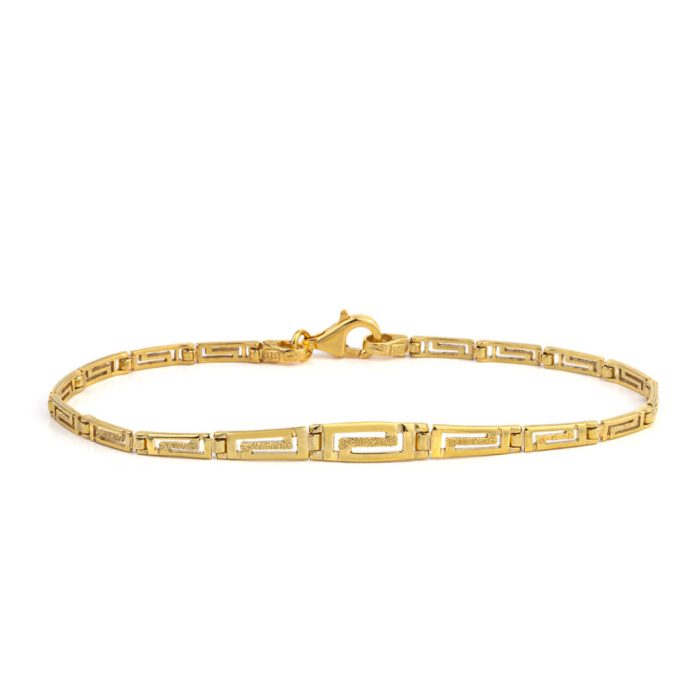 Greca Link Bracelet - Sterling Silver and Gold Plated - Image 3