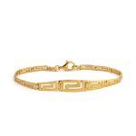 Greca Link Bracelet - Sterling Silver and Gold Plated - Image 4