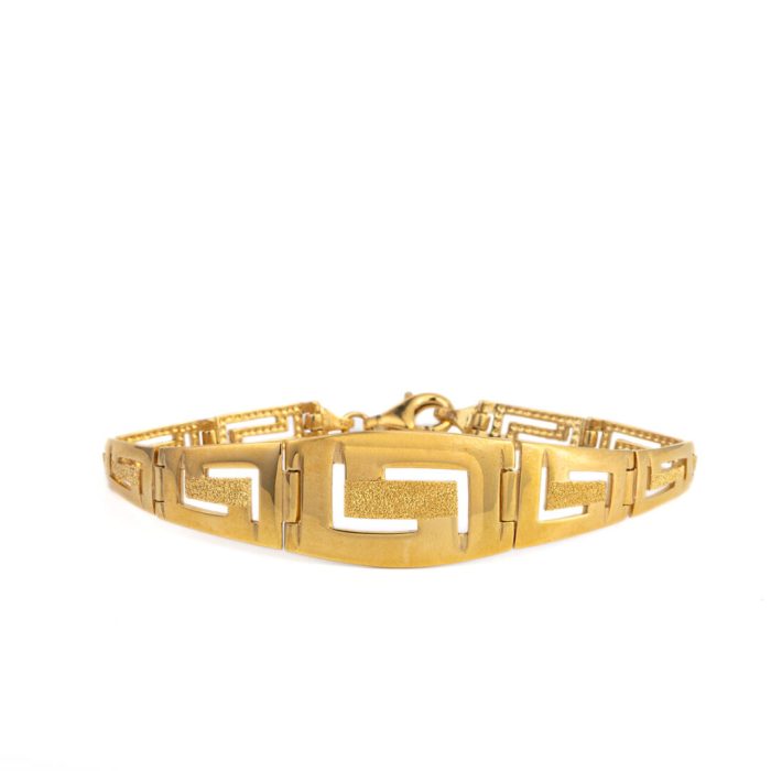 Greca Link Bracelet - Sterling Silver and Gold Plated - Image 6