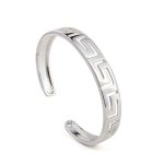 Greek Key Cuff Bracelet - 925 Sterling Silver - Image 4