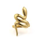 Swirl Snake Ring - Sterling Silver and Gold Plated
