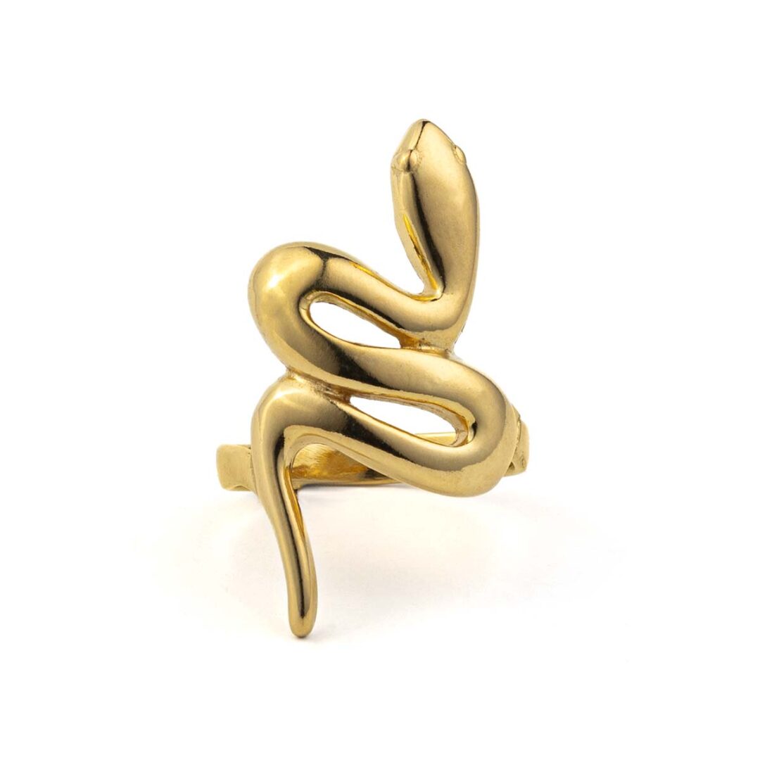 LI-DA-09861013-D583|LI-DA-09861013-D583b|package-roots Swirl Snake Ring - Sterling Silver and Gold Plated