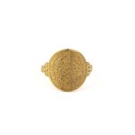 Phaistos Disk Ring - 925 Sterling Silver and Gold Plated