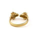 Double Aries Ring - 925 Sterling Silver and Gold Plated - Image 3