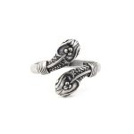 Double Headed Serpent Ring - Sterling Silver