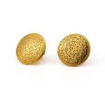 Minoan Phaistos Disk Earrings - Sterling Silver and Gold Plated - Image 6