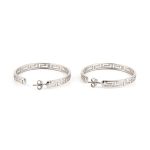 Sterling Silver Greek Key Hoops - Image 3