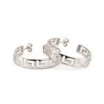 Sterling Silver Meander Earrings - Image 3