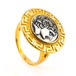Alexander The Great Coin Ring - Sterling silver gold plated - Image 3