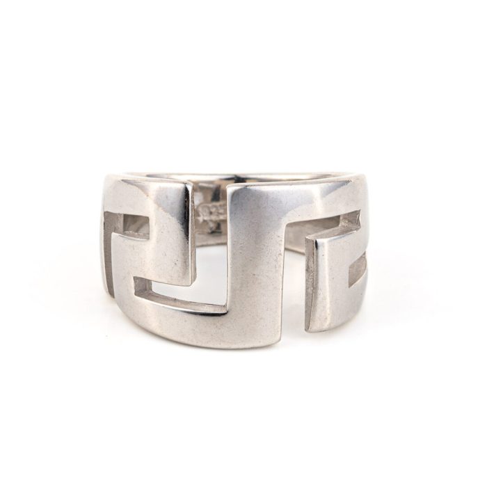 Greek key - Sterling Silver Ring - Image 1
