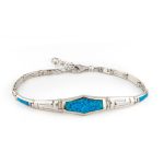Meander Bracelet - 925 Sterling Silver with Opal - Image 6