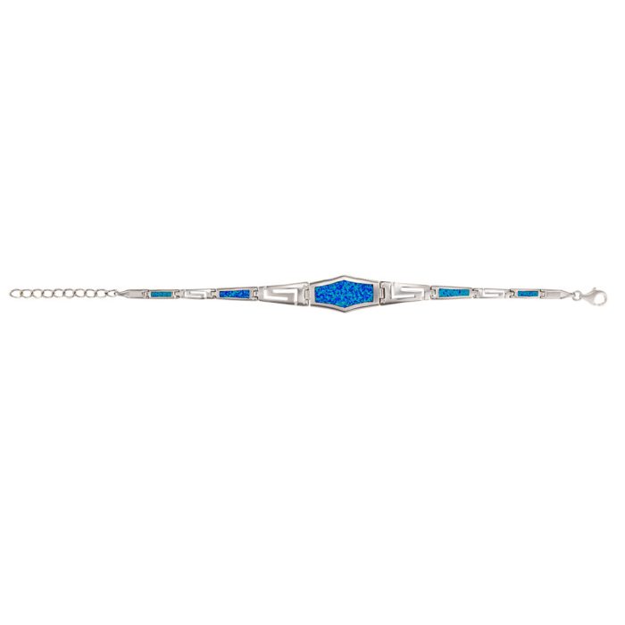 Meander Bracelet - 925 Sterling Silver with Opal - Image 5