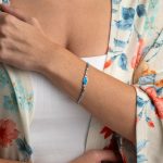 Meander Bracelet - 925 Sterling Silver with Opal - Image 2
