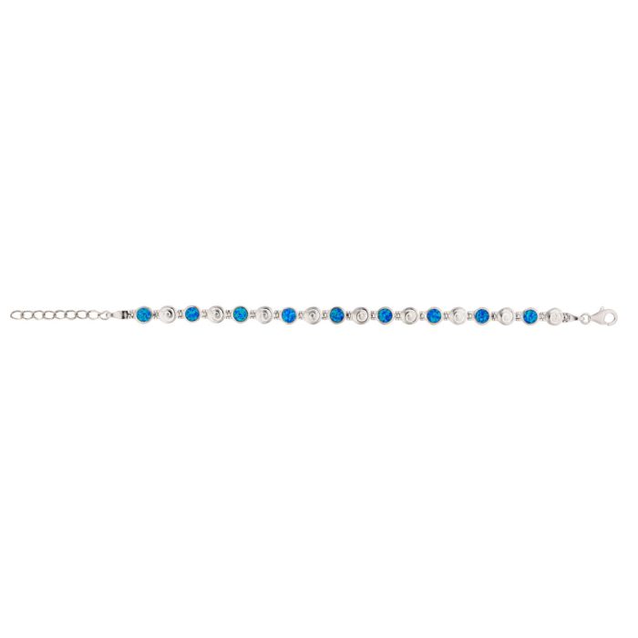 Spiral Bracelet - 925 Sterling Silver with Opal - Image 3