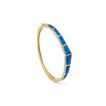 Blue Opal Bangle Bracelet - 925 Sterling Silver - Image 5