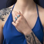 Spiral Opal Ring - Sterling Silver 925 - Image 2