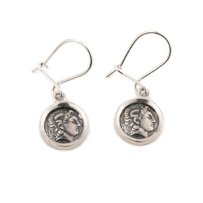 Alexander the Great Coin  Earrings - 925 Sterling Silver - Image 1