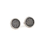Phaistos Disc Stud Earrings - 925 Sterling Silver - Image 5