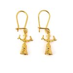 Snake Goddess Drop Earrings - Sterling Silver and Gold Plated