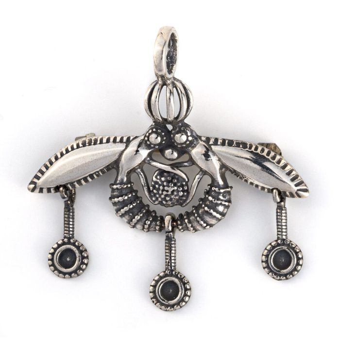 Malia bees pendant and brooch in sterling silver - Image 2