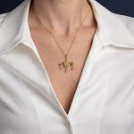 Minoan Bee Pendant – Sterling Silver and Gold Plated - Image 2