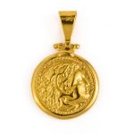 Hercules Coin Pendant - Gold Plated - Image 3