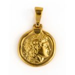 Alexander The Great Pendant - Gold Plated and Sterling Silver - Image 6