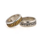 Greek key Ring – 925 Sterling Silver and Gold Plated - Image 3