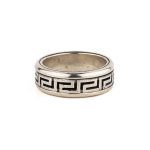 Greek Key Meander Ring – 925 Sterling Silver