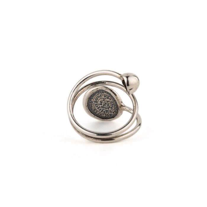 Phaistos Disc Ring – Sterling Silver - Image 3