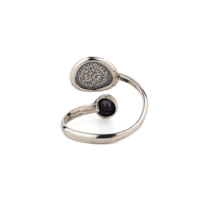 Adjustable Phaistos Disc Ring – Sterling Silver 925 - Image 2