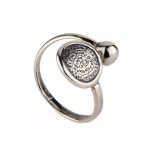 Adjustable Phaistos Disc Ring – 925 Sterling Silver - Image 3