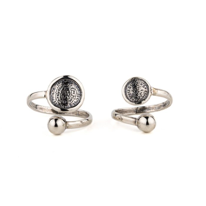 Adjustable Phaistos Disc Ring – 925 Sterling Silver - Image 4