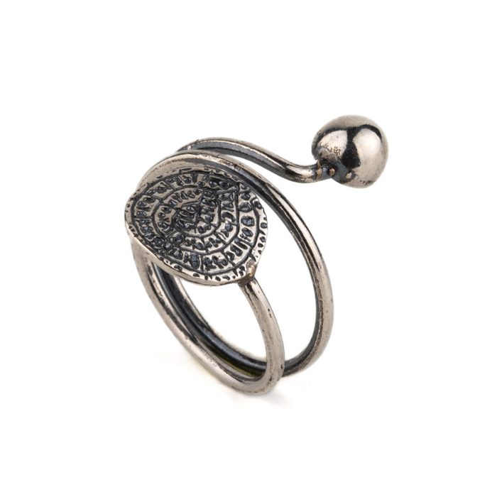 Adjustable Phaistos Ring – 925 Sterling Silver - Image 5