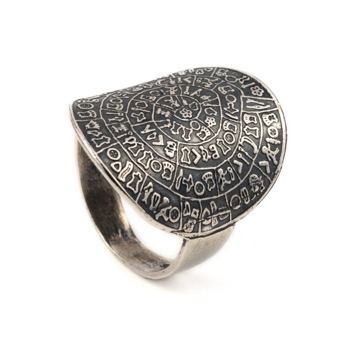 Sterling Silver Phaistos Disc Ring - Image 2