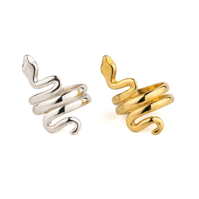 Snake Ring - Sterling Silver and Gold Plated - Image 5
