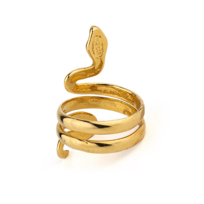 Snake Ring - Sterling Silver and Gold Plated - Image 3