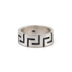 Greek Key Band Ring - 925 Sterling Silver