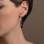 Snake Goddess Drop Earrings - Sterling Silver and Gold Plated - Image 2