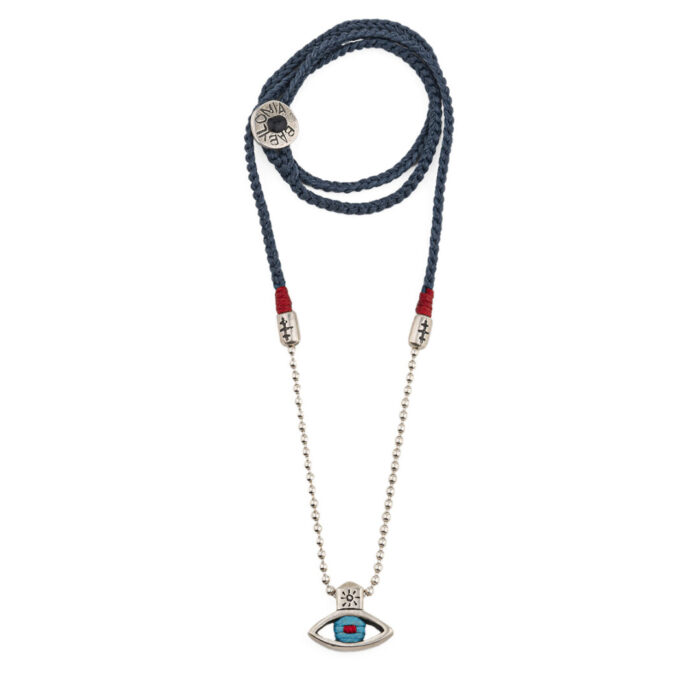 Babylonia Κολιέ Evil Eye – Linked Ασήμι 935 - Image 2